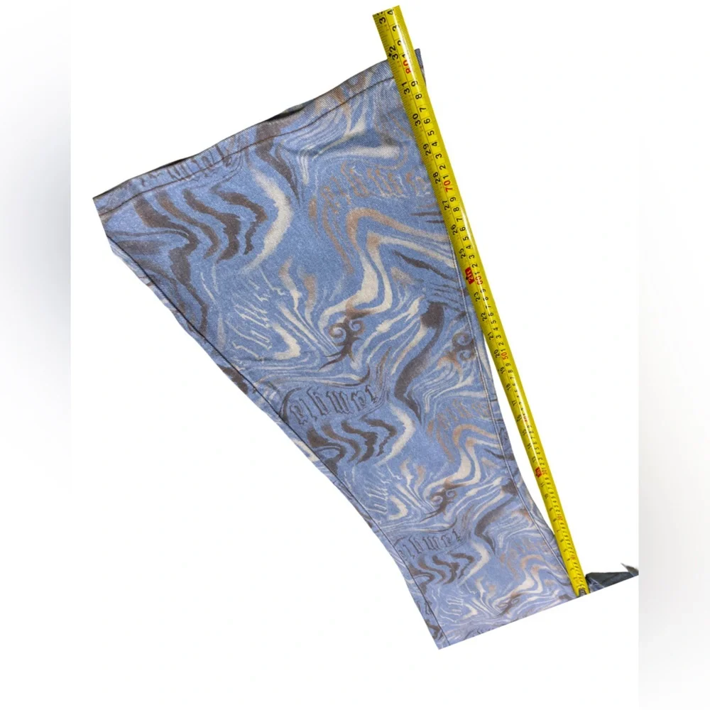 I AM GIA Abstract Print Flare Jeans XL Light‎ Blue Cotton Stretch - Picture 7 of 8